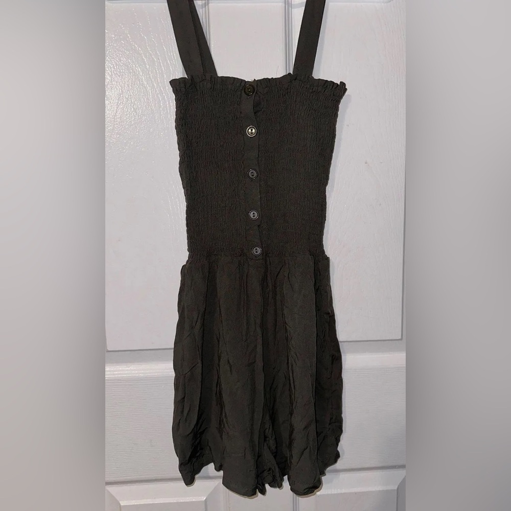 Olive green romper from Fashion Nova